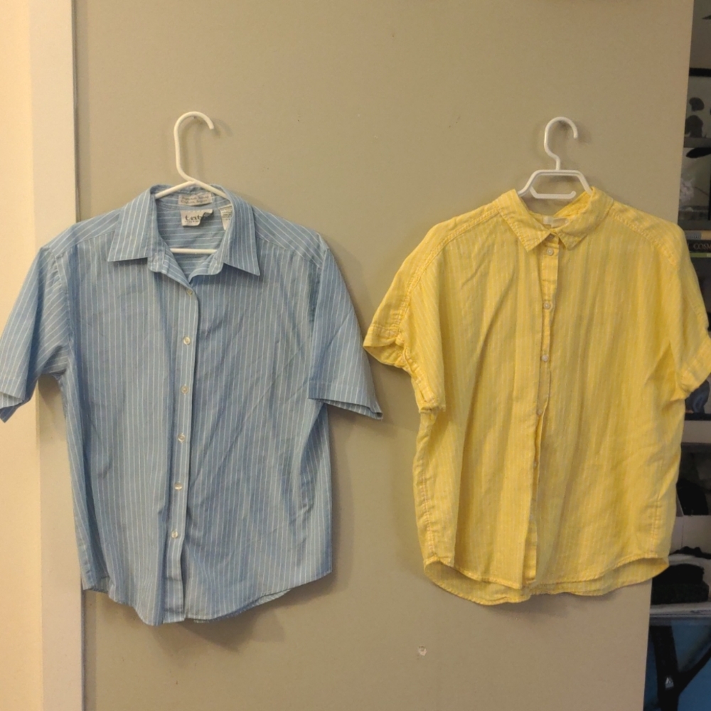 SOLD Button Up Pinstripe Shirts